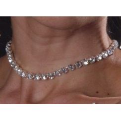 Collana perline d'acqua con strass